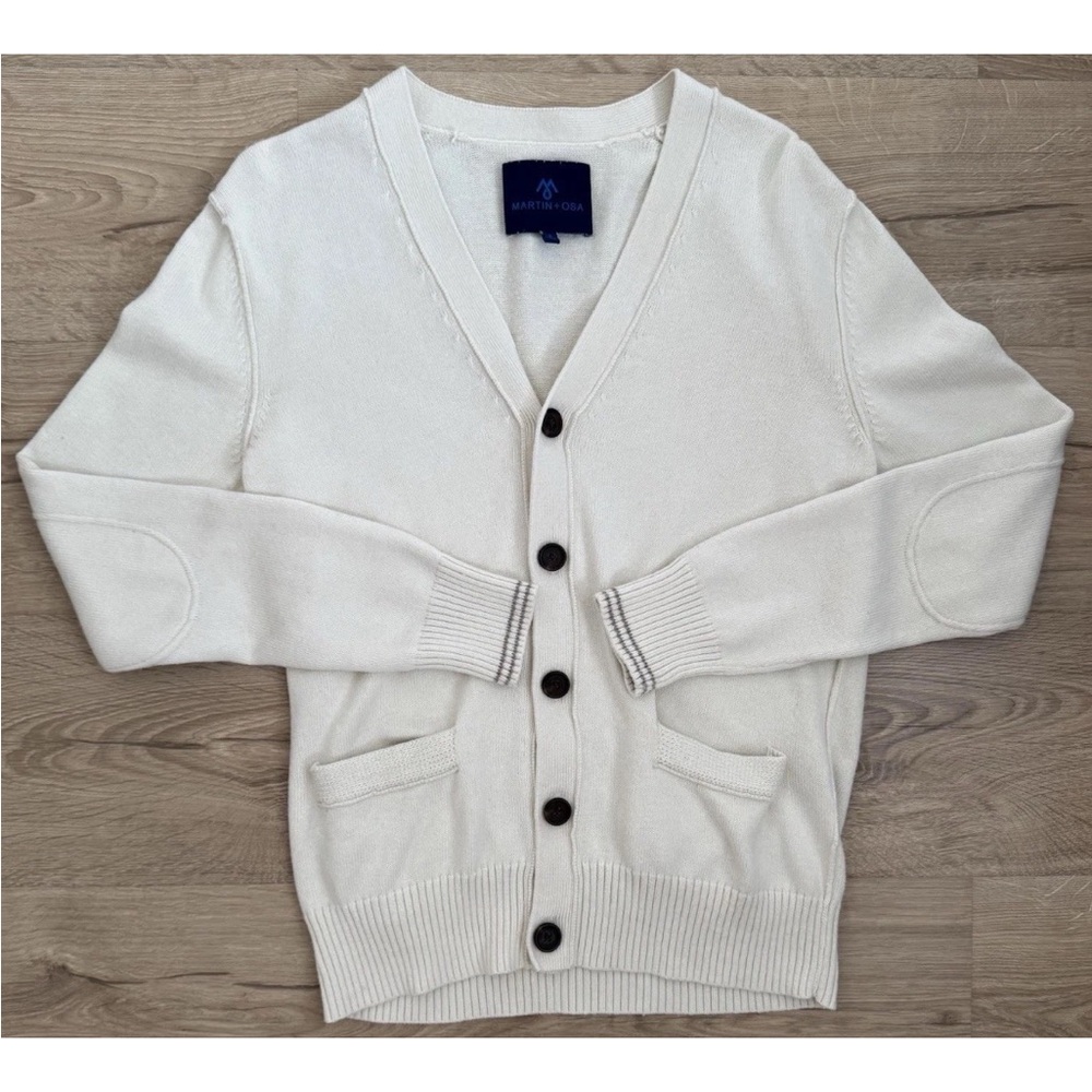 Women’s Cotton And Wool Cream Button Cardigan Academia Size Small
